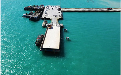 صادرات ۶۰ هزارتن مواد معدنی از بندر خمیر به کشورهای حوزه خلیج‌فارس طی یک‌ ماه نخست سال جاری